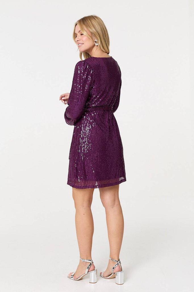 Parker Sequin Wrap Dress