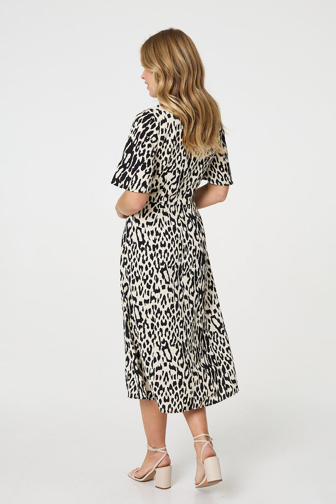 Sophia Animal Print Midi Dress