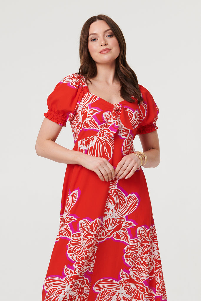 Anwyn Tie Front Midi Dress