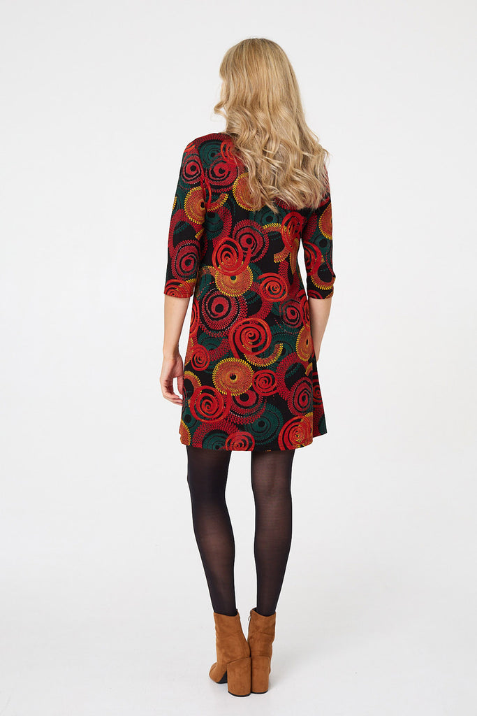 Georgie Geo Print Shift Dress