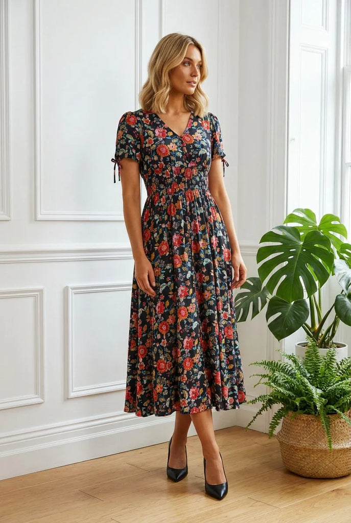 Helena Floral Print Maxi Dress