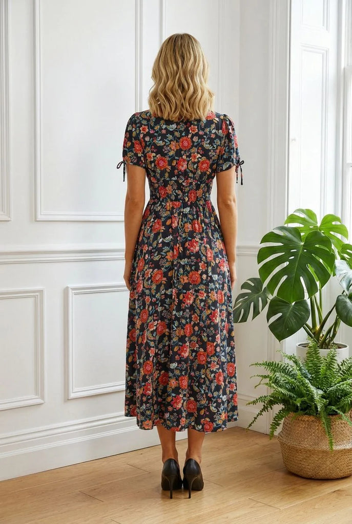 Helena Floral Print Maxi Dress
