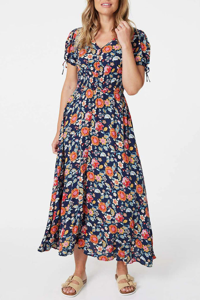 Helena Floral Print Maxi Dress