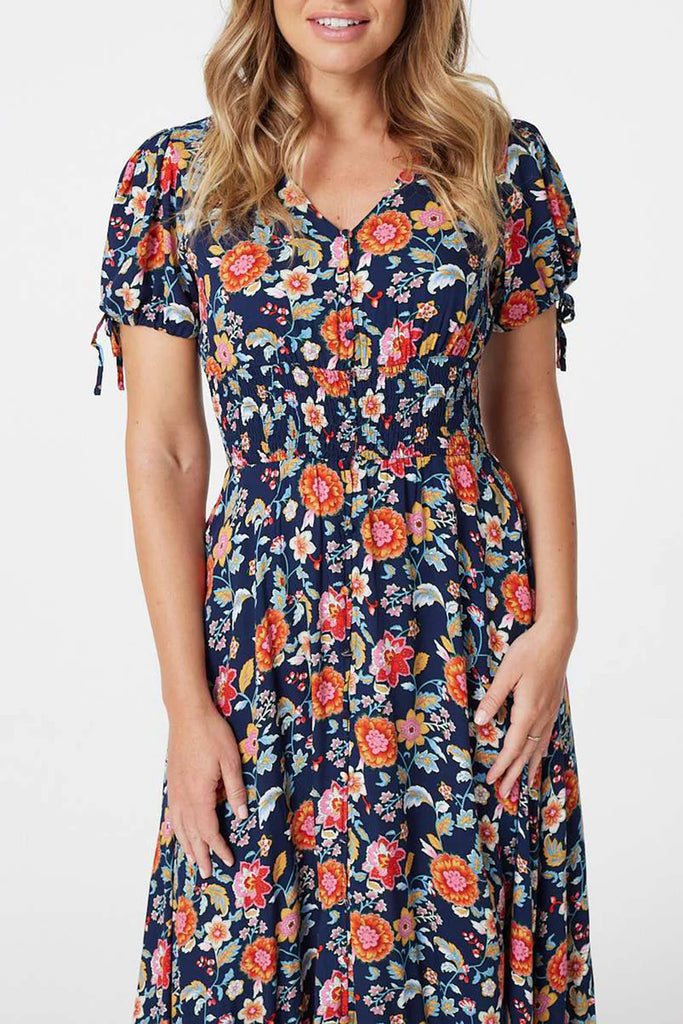 Helena Floral Print Maxi Dress
