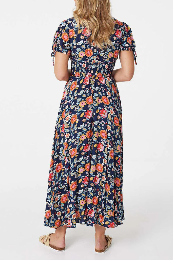Helena Floral Print Maxi Dress