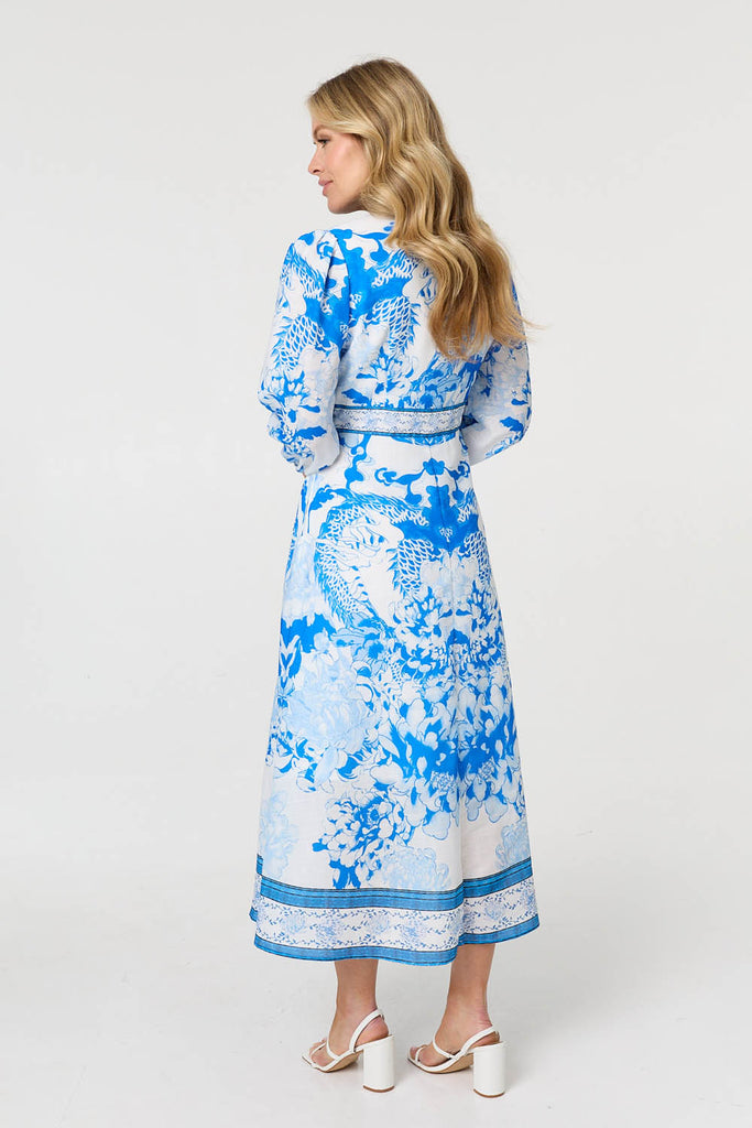 Celia Chinoiserie Print Maxi Dress