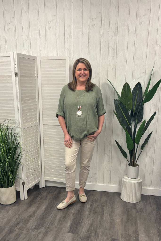 Lottie Cool Cotton Necklace Top