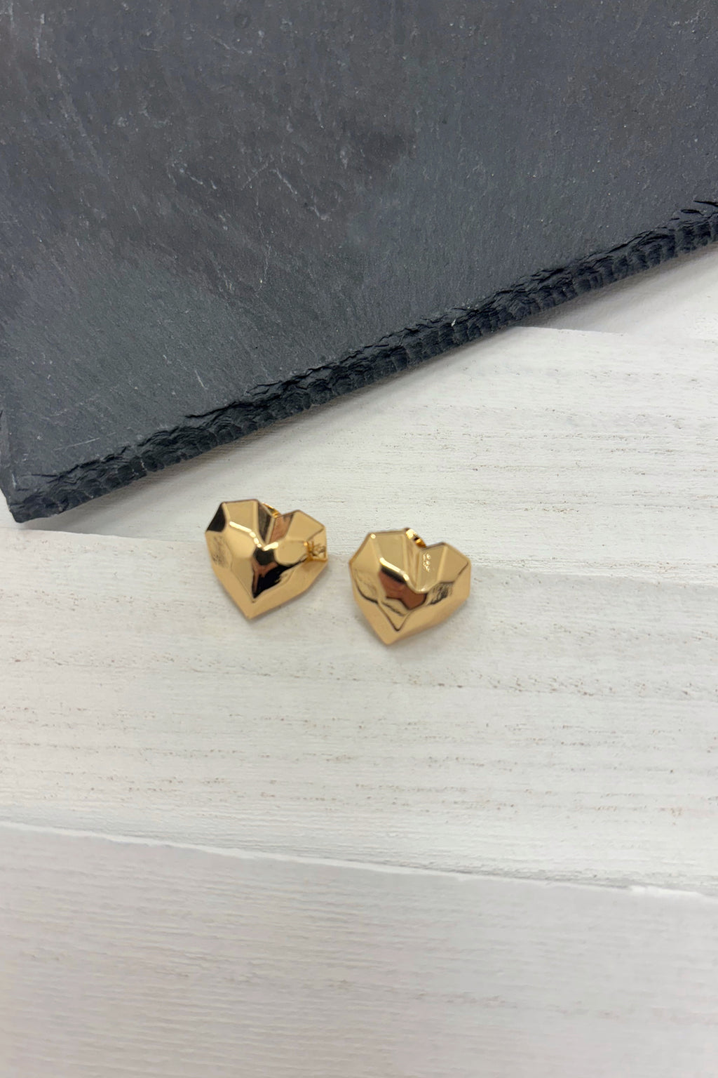 Iris Heart Stud Earrings