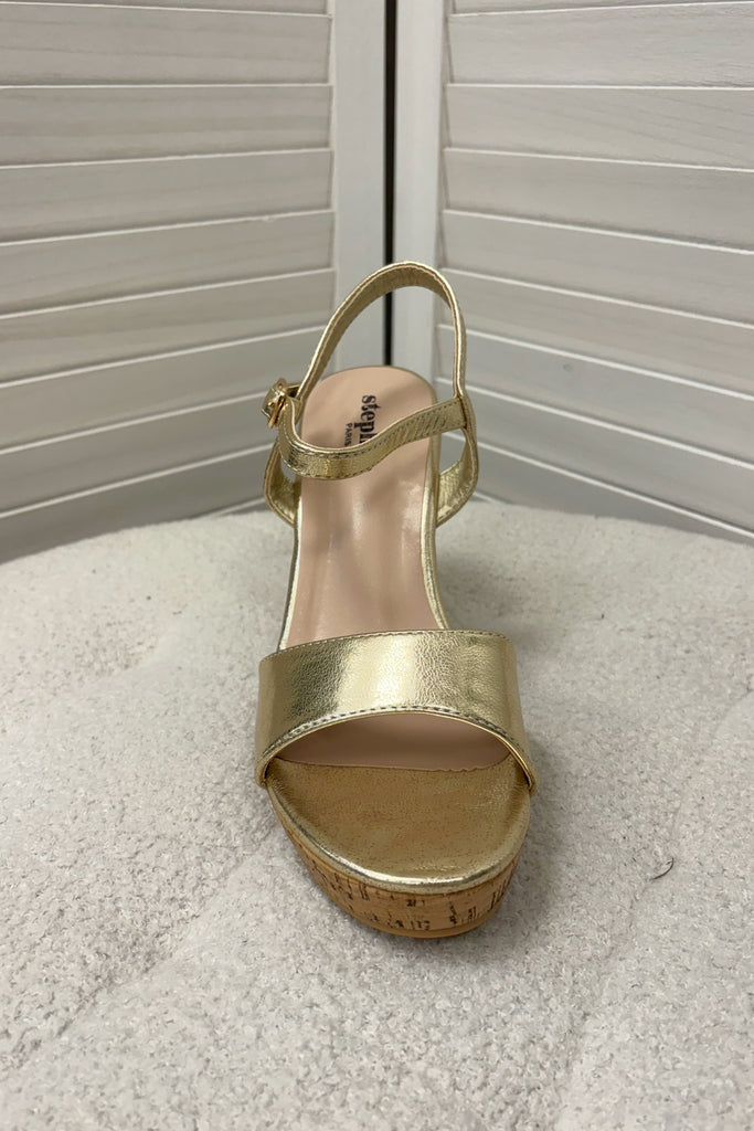 Courtney Faux Leather Cork Wedges