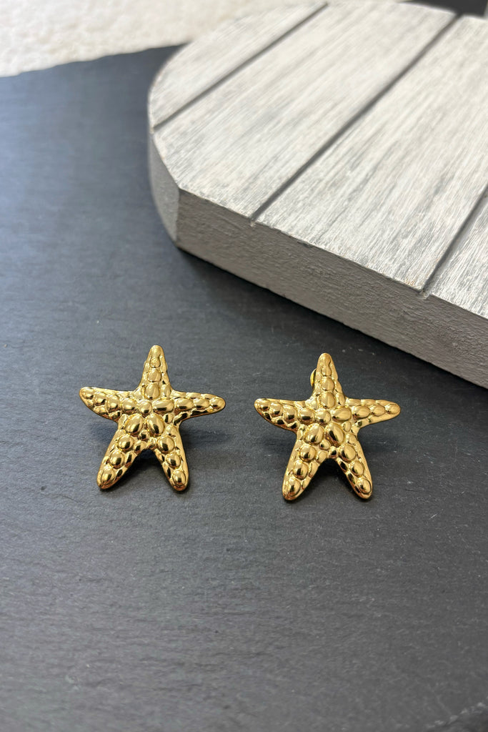 Agila Textured Starfish Earrings