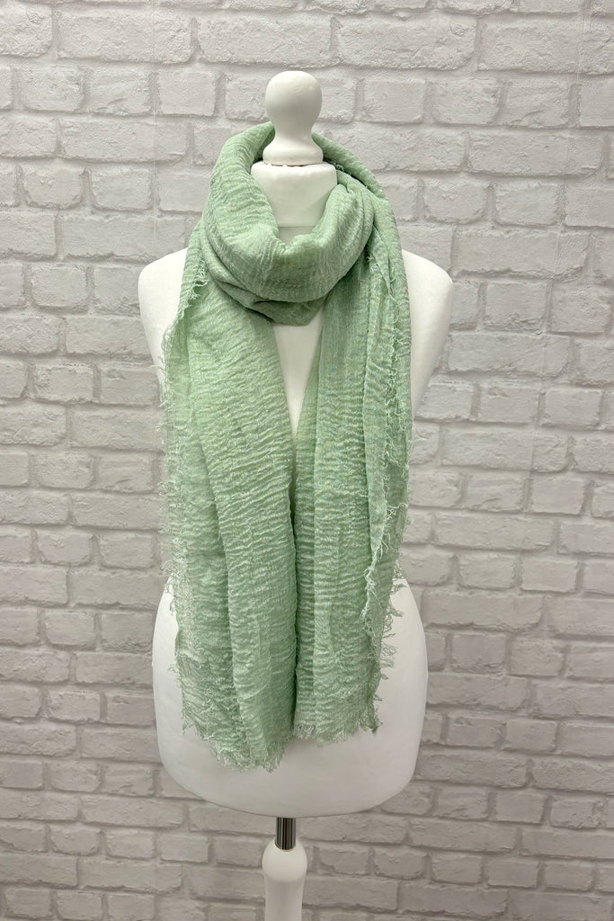 Sarina Frayed Hem Crinkle Scarf