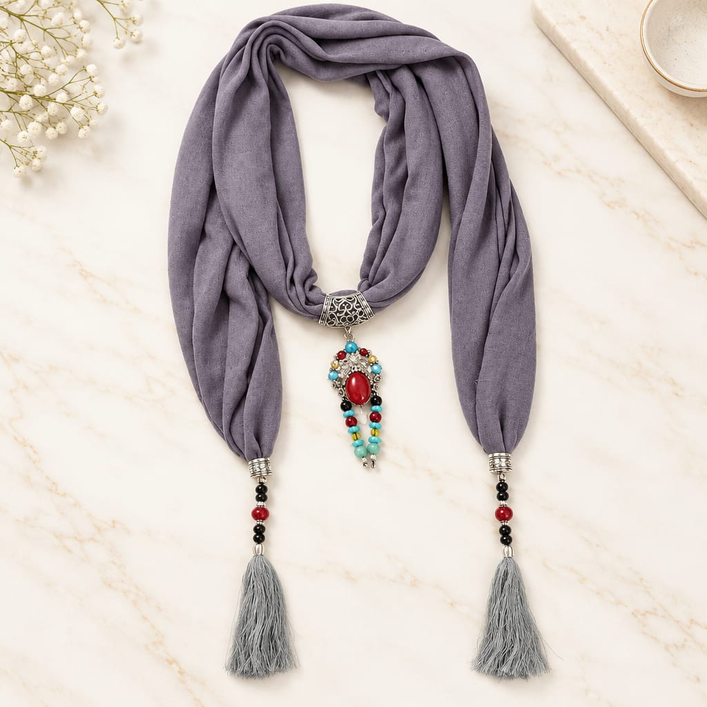 Petra Boho Pendant Scarf
