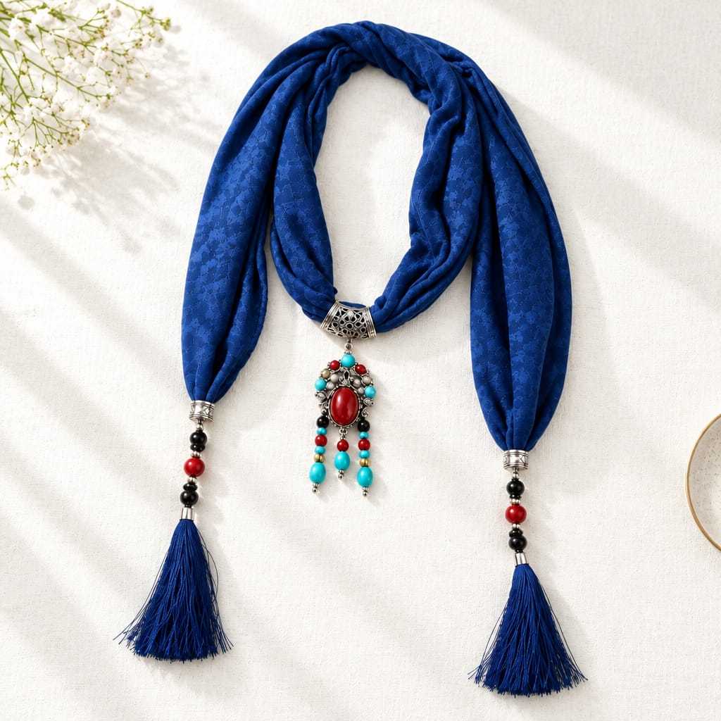 Petra Boho Pendant Scarf