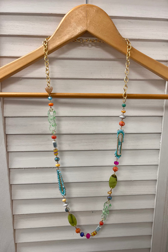 Sandy Mixed Bead Necklace