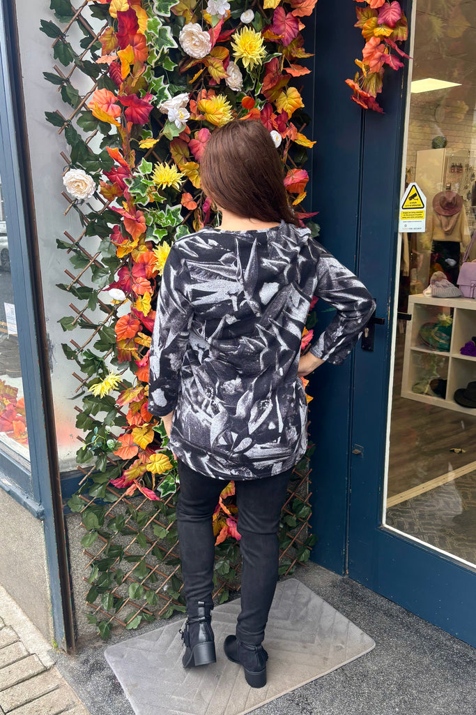 Casey Abstract Print Tunic Top