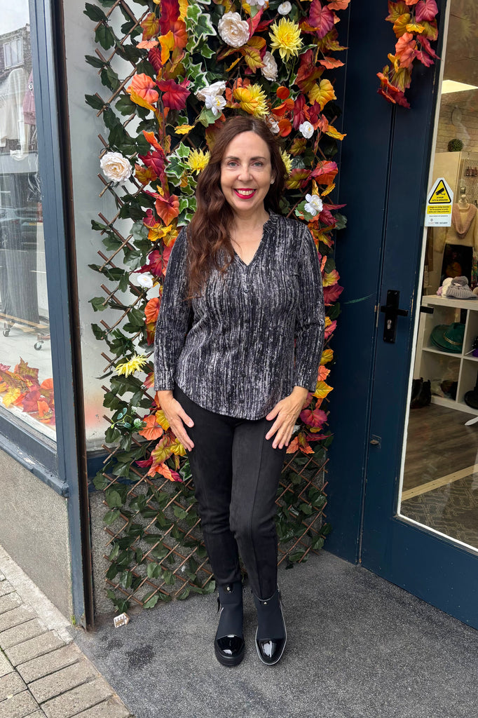 Karlie Abstract Shirt Style Top