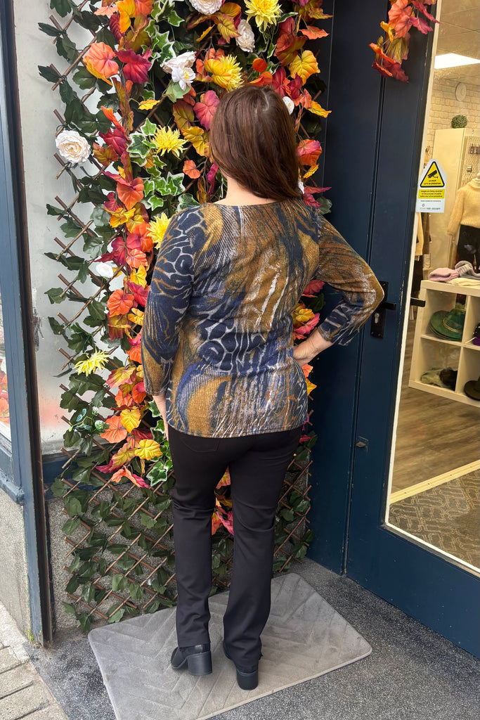 Lizzie Abstract Animal Top