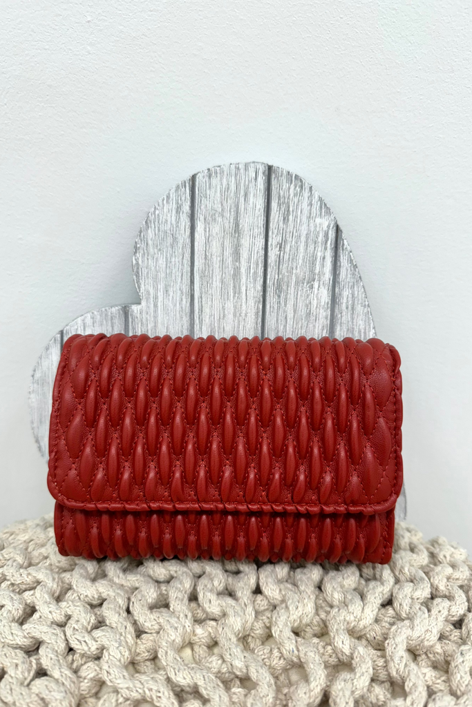 Luna Textured Woven Detail Purse