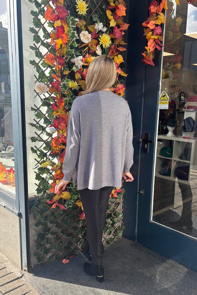 Heather Sequin Heart Knit