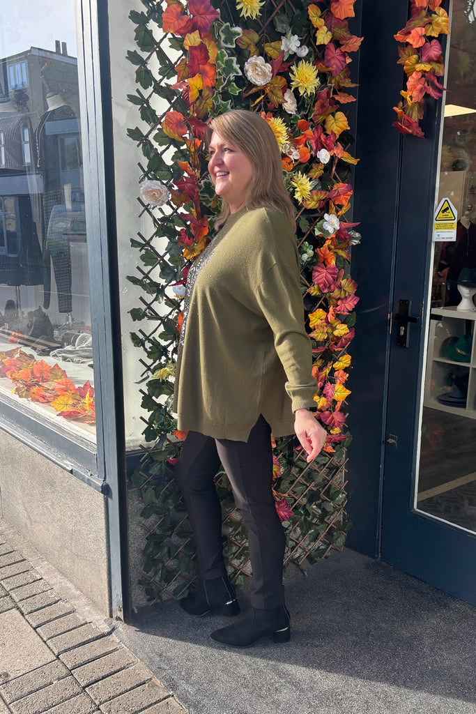 Heather Sequin Heart Knit