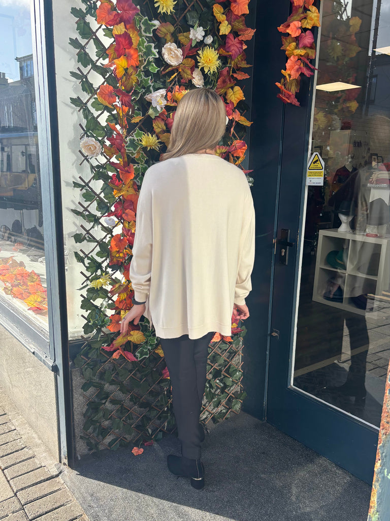 Heather Sequin Heart Knit