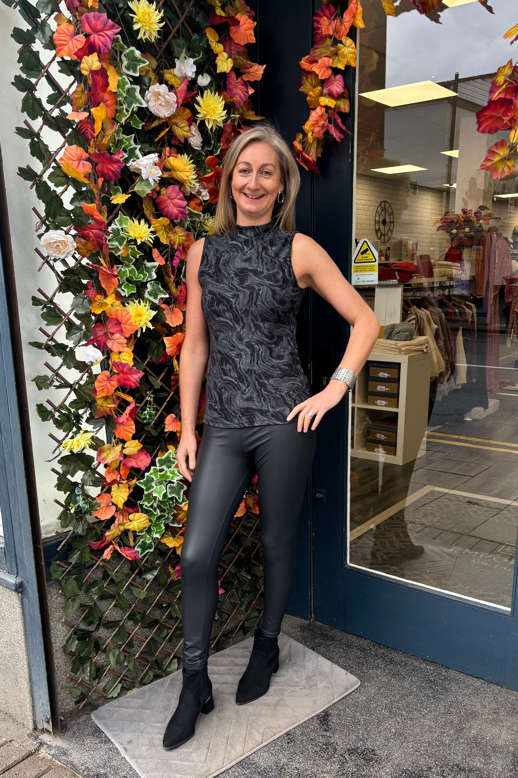 Nina Marble Print Top