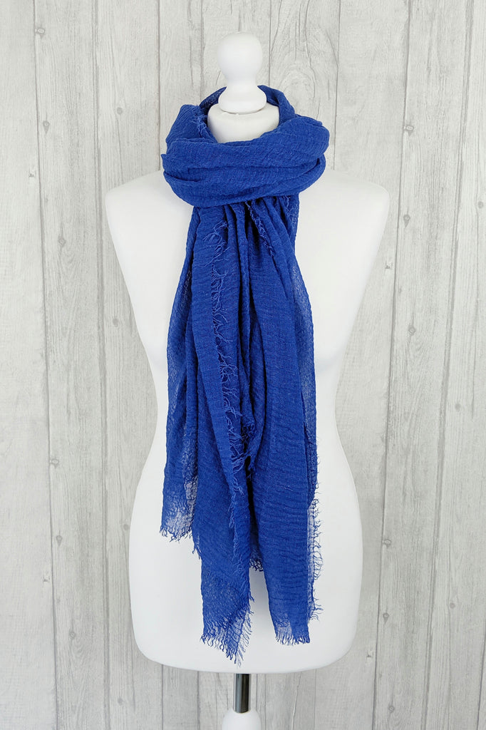 Sarina Frayed Hem Crinkle Scarf