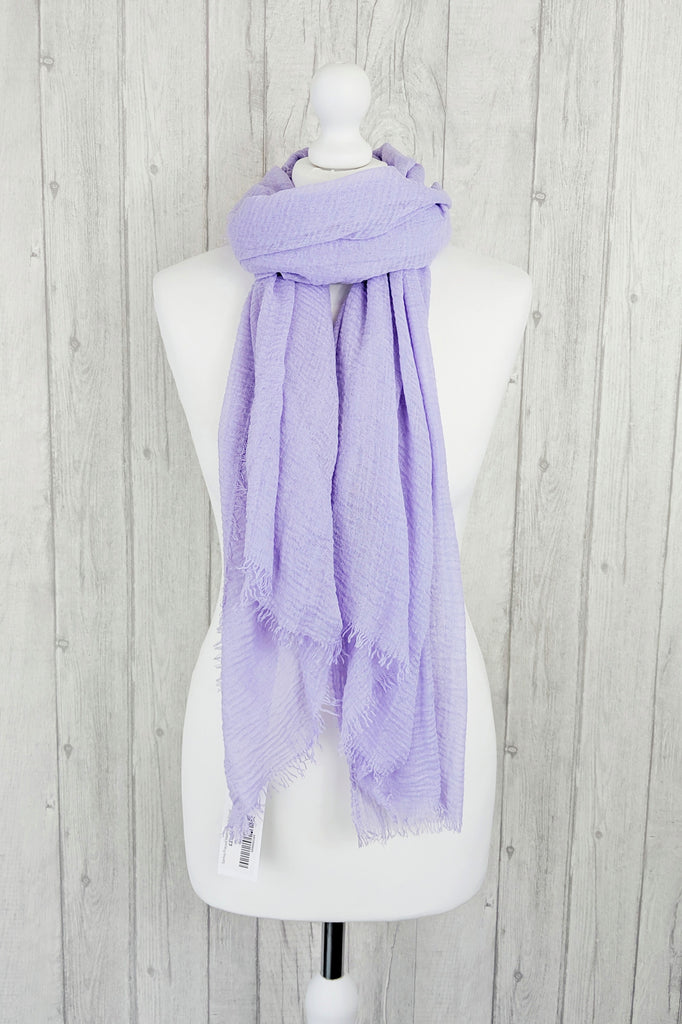 Sarina Frayed Hem Crinkle Scarf