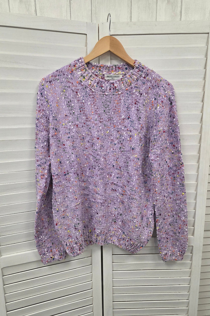 Hilda Flecked Popcorn Knit