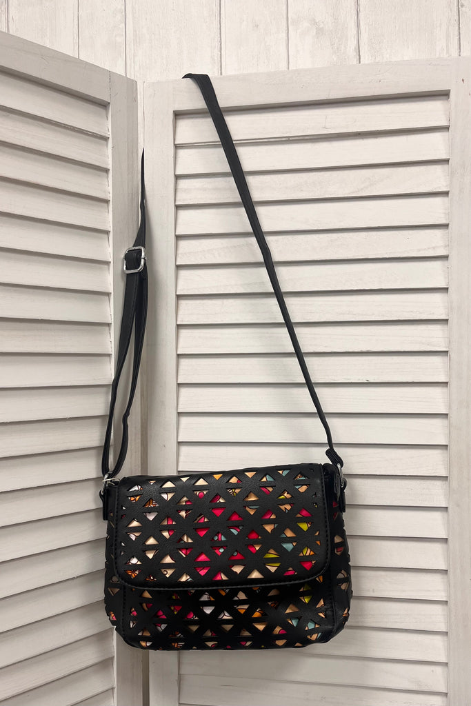 Carrie Laser Cut Crossbody Bag