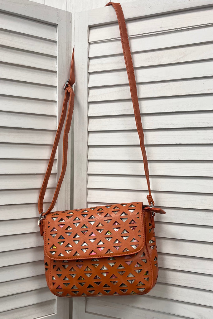 Carrie Laser Cut Crossbody Bag