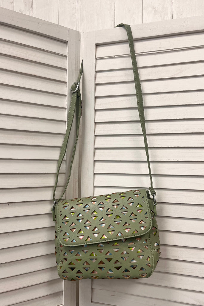 Carrie Laser Cut Crossbody Bag