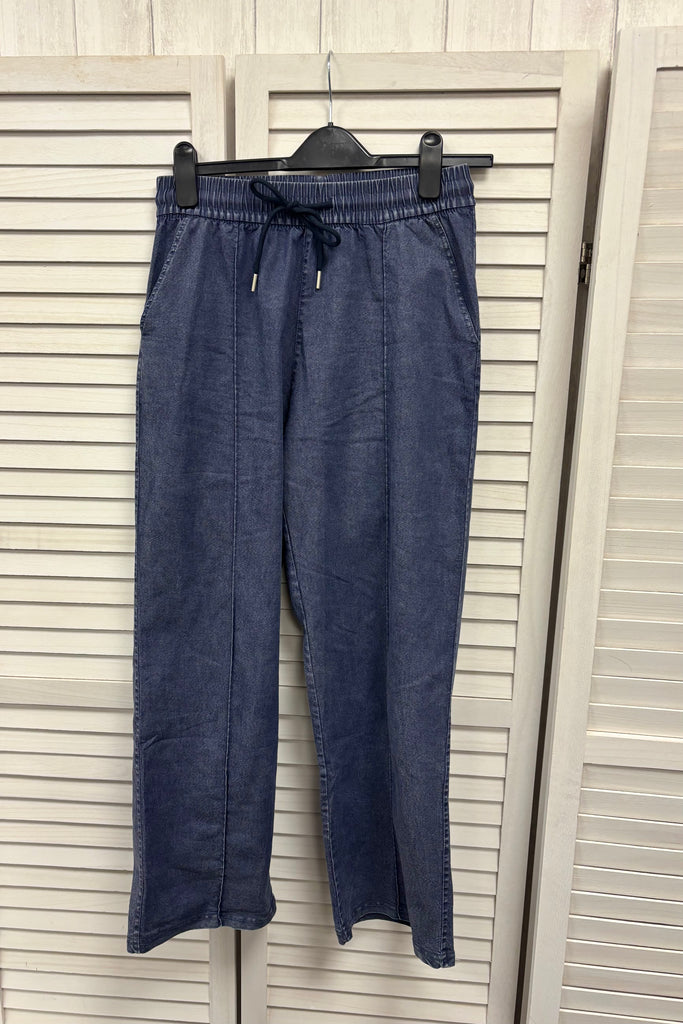 Tina Pull-On Wide Leg Jeans