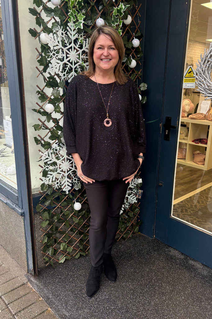 Hope Sparkle Rib Knit Top