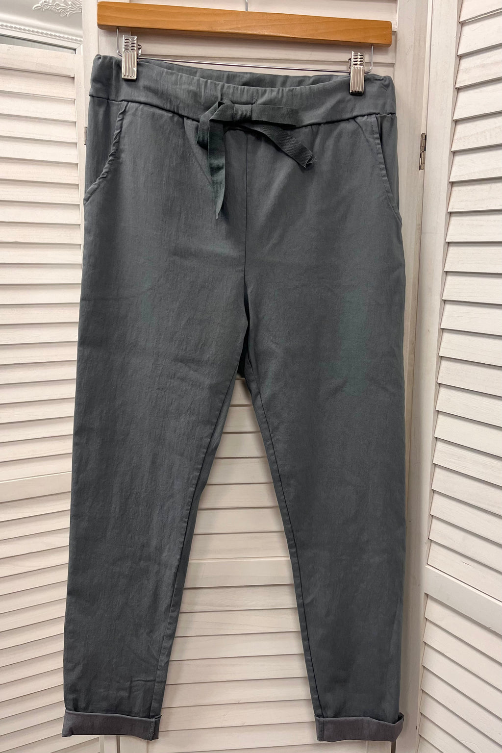 Nadia Slim Crinkle Pull-On Trousers