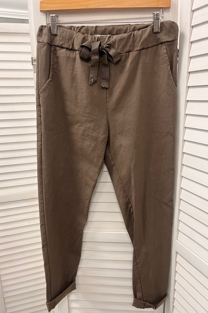 Nadia Slim Crinkle Pull-On Trousers