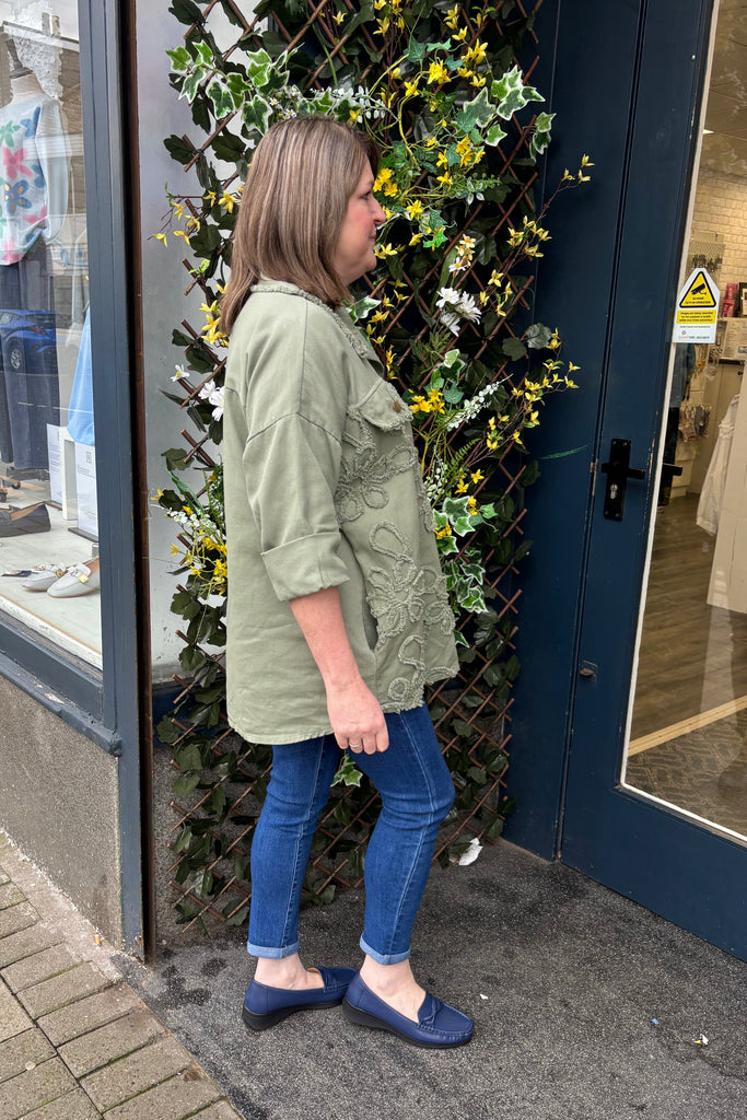 Myla Embossed Flower Shacket