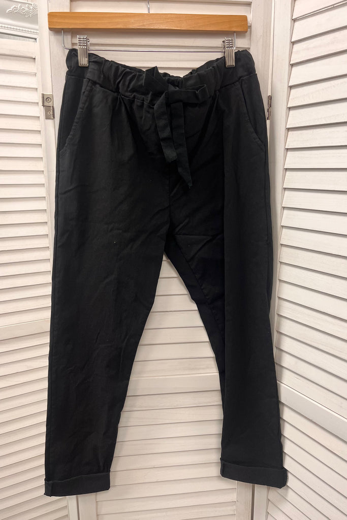 Nadia Slim Crinkle Pull-On Trousers