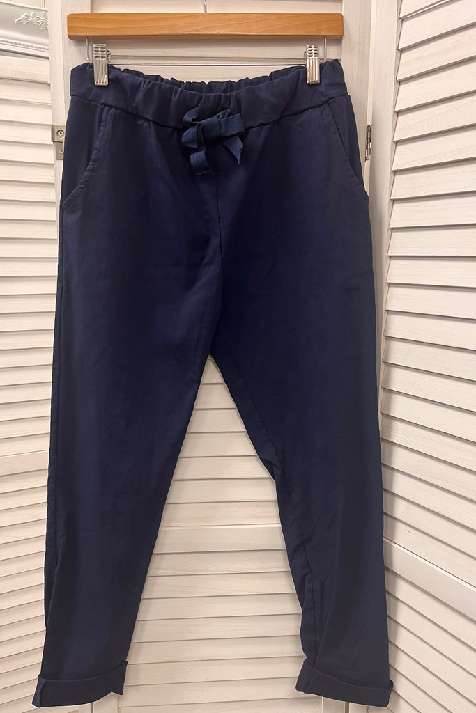 Nadia Slim Crinkle Pull-On Trousers