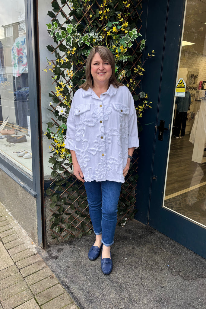 Myla Embossed Flower Shacket