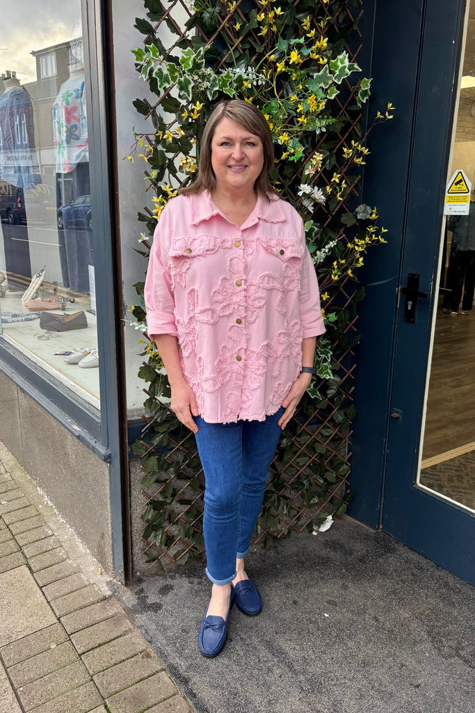 Myla Embossed Flower Shacket