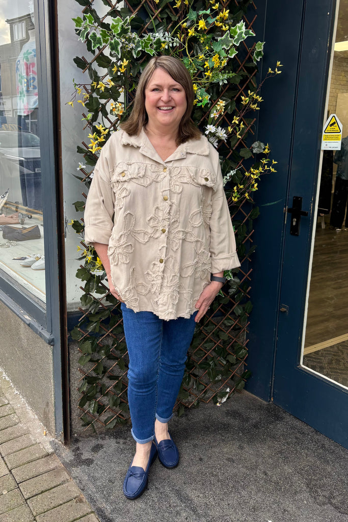 Myla Embossed Flower Shacket