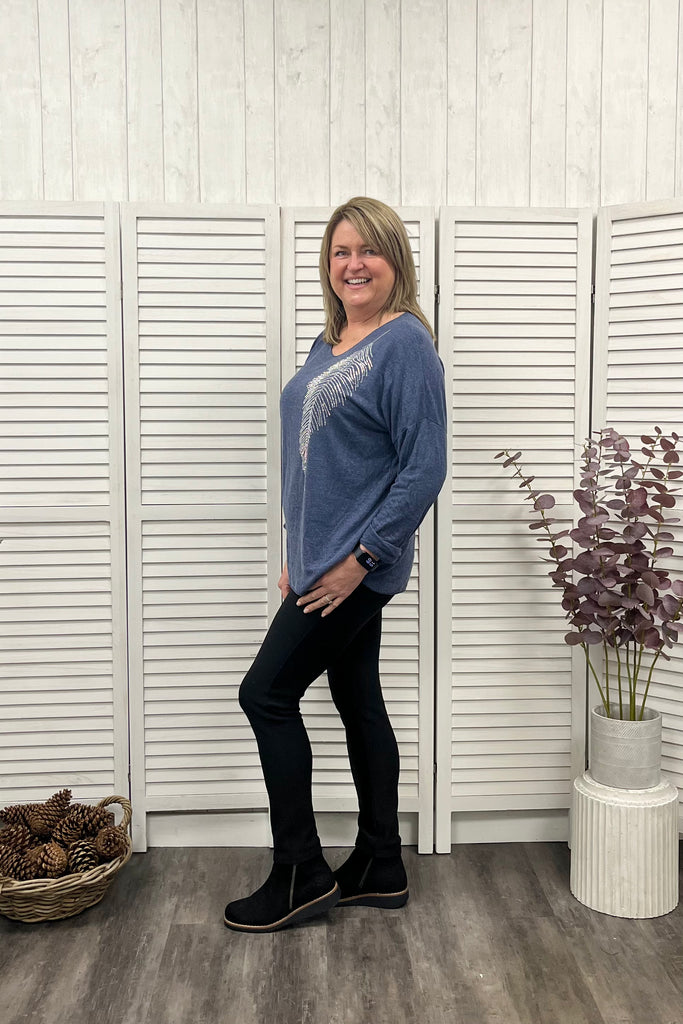 Kara Feather Sparkle Knit