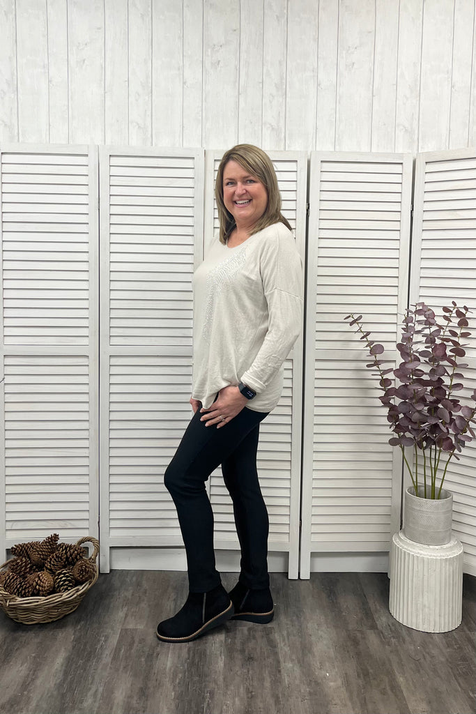 Kara Feather Sparkle Knit