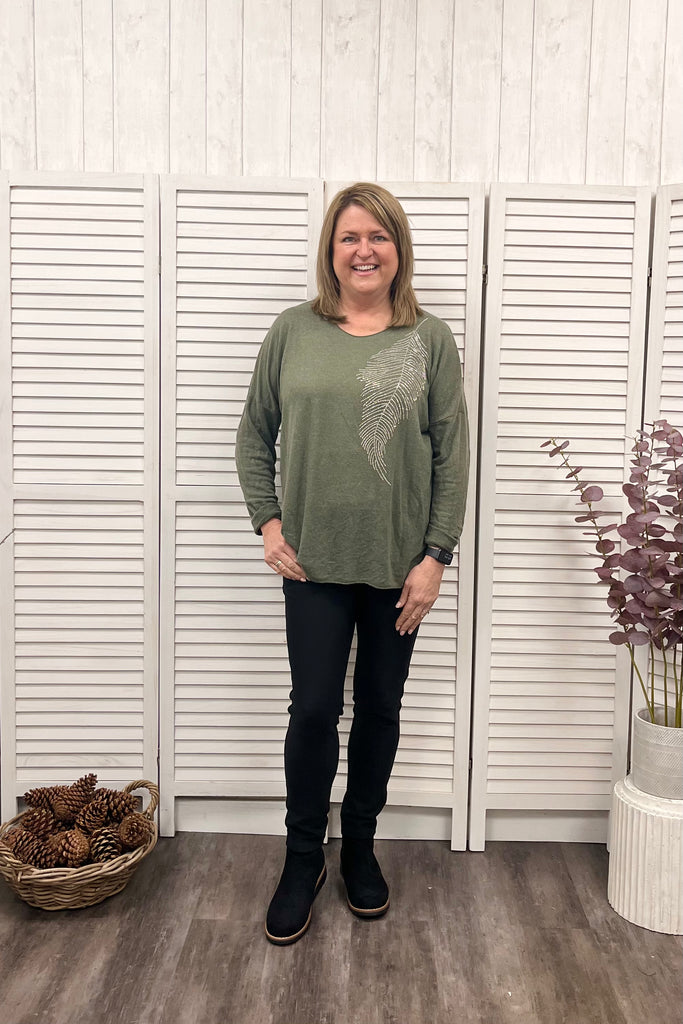 Kara Feather Sparkle Knit