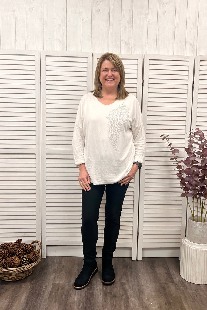 Kara Feather Sparkle Knit