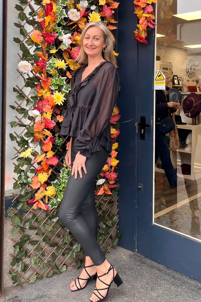 Victoria Tie Detail Peplum Shirt