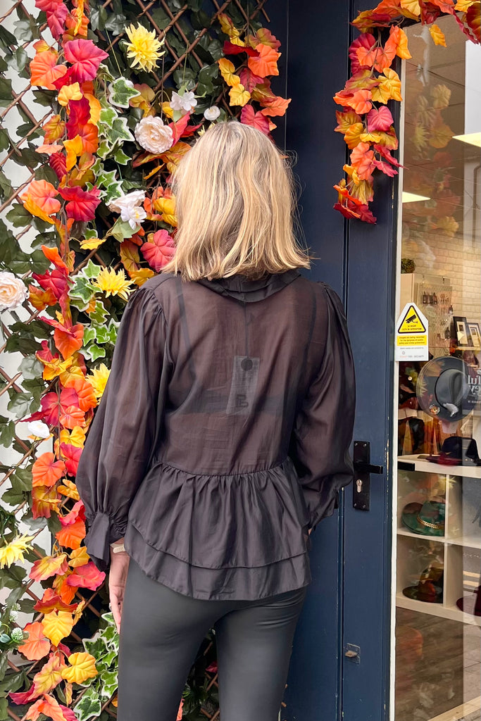 Victoria Tie Detail Peplum Shirt