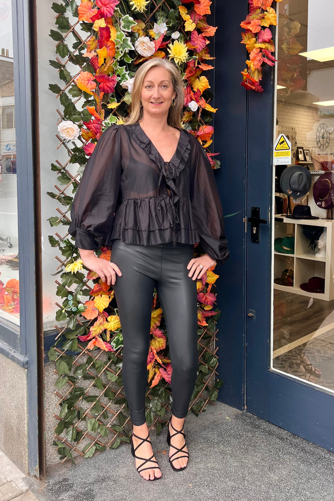 Victoria Tie Detail Peplum Shirt