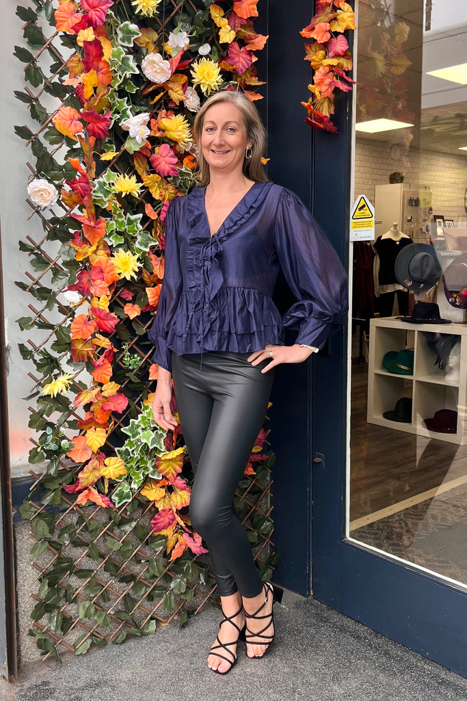 Victoria Tie Detail Peplum Shirt